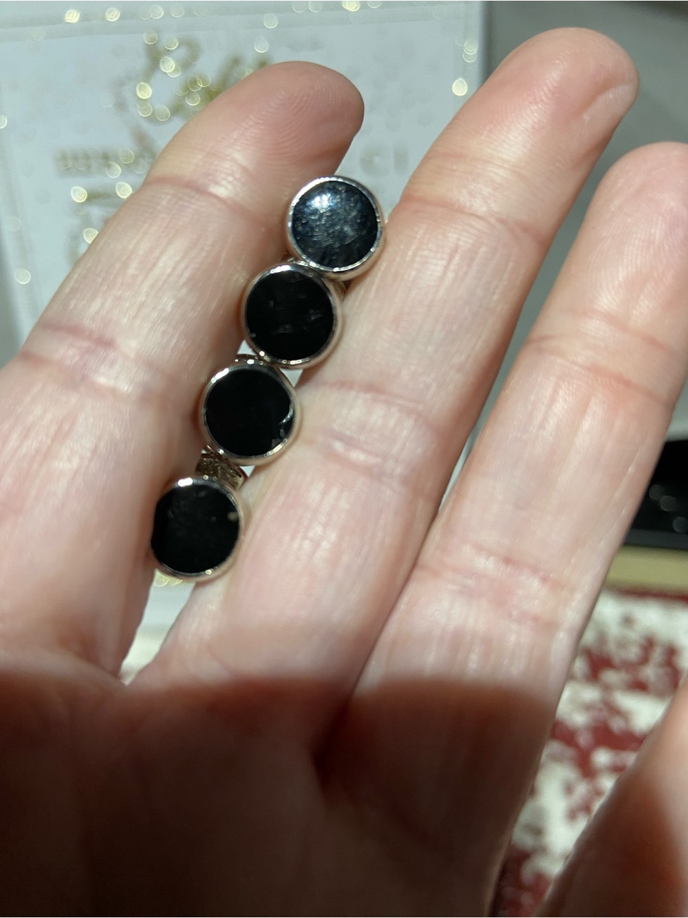Black Enamel Tuxedo Shirt Studs